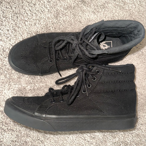 Vans Black Canvas High Tops - Picture 1 of 5
